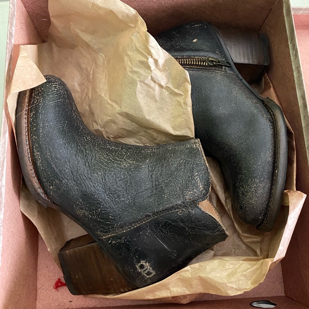 Bed Stu Boots-Yell Black crackle